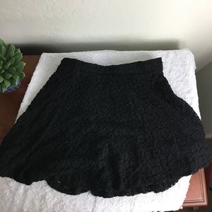 Paper Crane Black Mini Skater Skirt